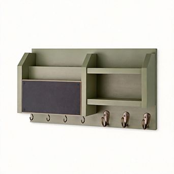 Mail Key Holder Wall Shelf Organizer with 7 Hooks