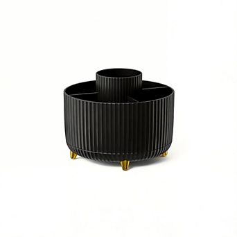 360° Rotating Pen Holder 5-Compartment Desk Organizer