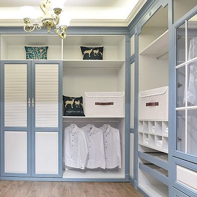 Foldable Fabric Storage Bins with Lids Save space Closet Organizer 5pc