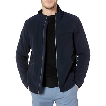 Classic Mens Zip Front Fleece Jacket for Cool Weather
