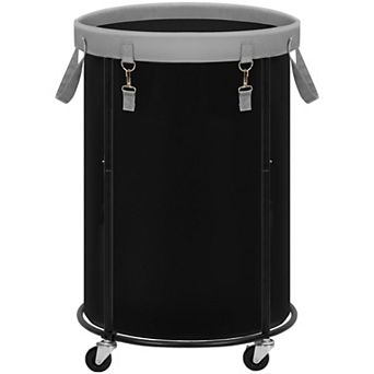 Rolling Laundry Cart Metal Frame and Removable Bag 110L