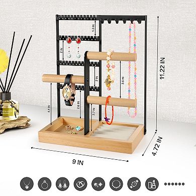 4-Tier Jewelry Organizer Earring Holder Mothers Day Gift