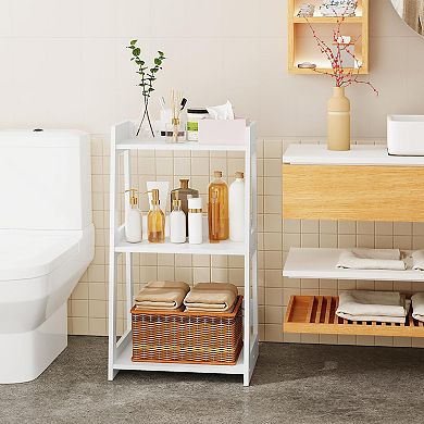 3-Tier Ladder Shelf Freestanding Open Storage Unit