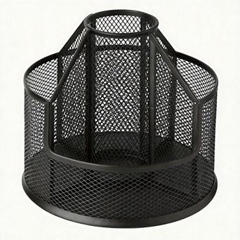 Rotating Mesh Desk Organizer Pencil Holder