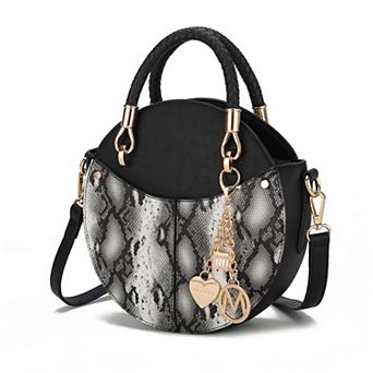 MKF Collection Camille Faux Leather Round Crossbody Bag