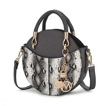 MKF Collection Camille Faux Leather Round Crossbody Bag