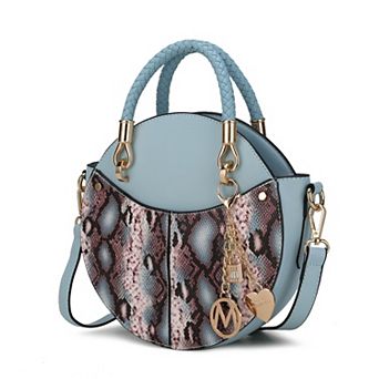 MKF Collection Camille Faux Leather Round Crossbody Bag