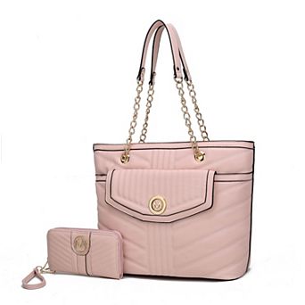 MKF Collection Chiari Tote Bag & Wallet 2 pc Set
