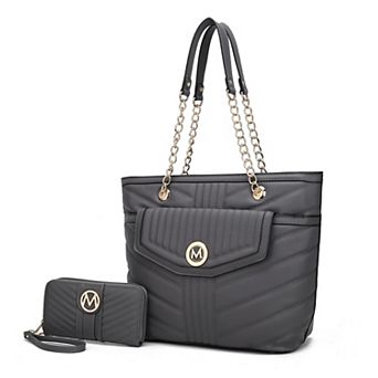 MKF Collection Chiari Tote Bag & Wallet 2 pc Set