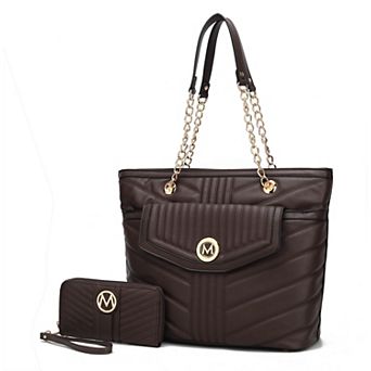 MKF Collection Chiari Tote Bag & Wallet 2 pc Set