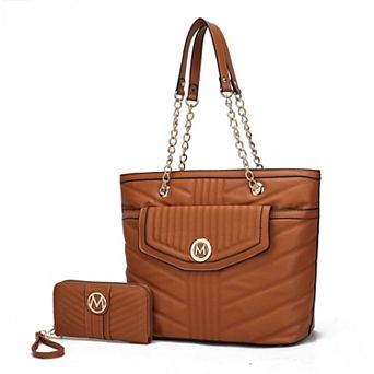 MKF Collection Chiari Tote Bag & Wallet 2 pc Set