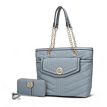 MKF Collection Chiari Tote Bag & Wallet 2 pc Set