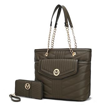 MKF Collection Chiari Tote Bag & Wallet 2 pc Set