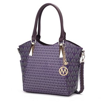 MKF Collection Devorah Signature Printed Faux Leather Tote Bag