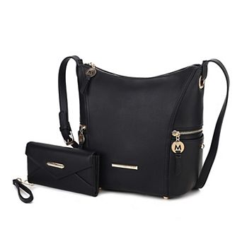 MKF Collection Lux Faux Leather Hobo Bag & Wallet 2 pc Set