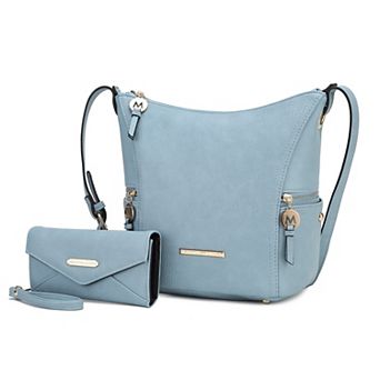 MKF Collection Lux Faux Leather Hobo Bag & Wallet 2 pc Set