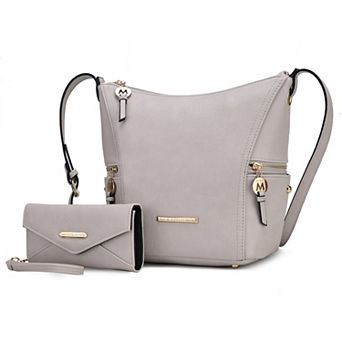 MKF Collection Lux Faux Leather Hobo Bag & Wallet 2 pc Set