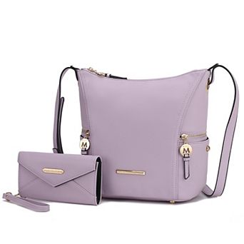 MKF Collection Lux Faux Leather Hobo Bag & Wallet 2 pc Set