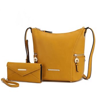 MKF Collection Lux Faux Leather Hobo Bag & Wallet 2 pc Set