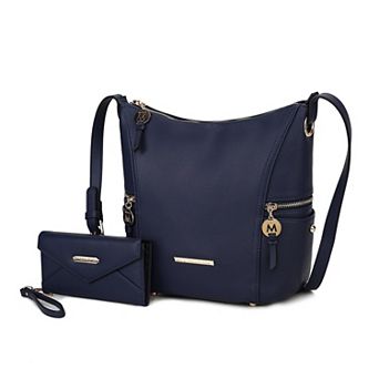 MKF Collection Lux Faux Leather Hobo Bag & Wallet 2 pc Set
