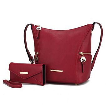 MKF Collection Lux Faux Leather Hobo Bag & Wallet 2 pc Set