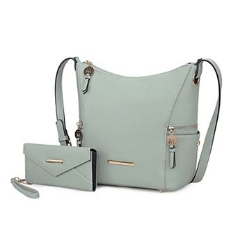 MKF Collection Lux Faux Leather Hobo Bag & Wallet 2 pc Set