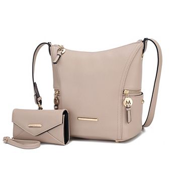MKF Collection Lux Faux Leather Hobo Bag & Wallet 2 pc Set