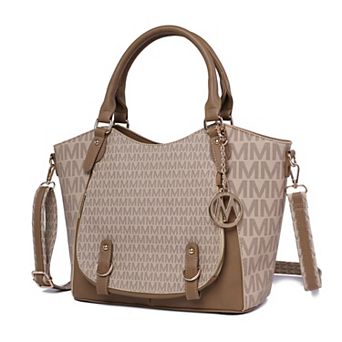 MKF Collection Talula Signature Printed Faux Leather Satchel Bag