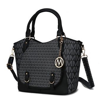 MKF Collection Talula Signature Printed Faux Leather Satchel Bag