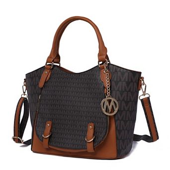 MKF Collection Talula Signature Printed Faux Leather Satchel Bag