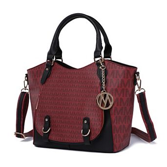 MKF Collection Talula Signature Printed Faux Leather Satchel Bag