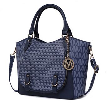 MKF Collection Talula Signature Printed Faux Leather Satchel Bag