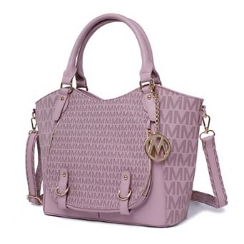 MKF Collection Talula Signature Printed Faux Leather Satchel Bag