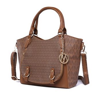 MKF Collection Talula Signature Printed Faux Leather Satchel Bag