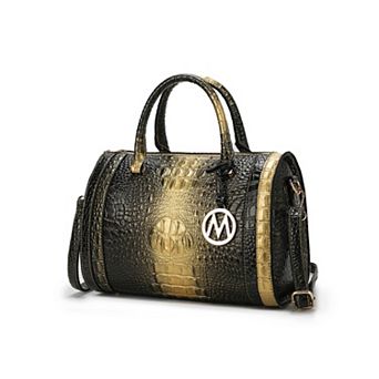 MKF Collection Usal Croc-Embossed Satchel Bag