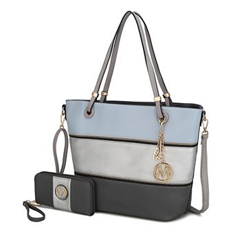 MKF Collection Vallie Faux Leather Tote Bag & Wallet 2 pc Set