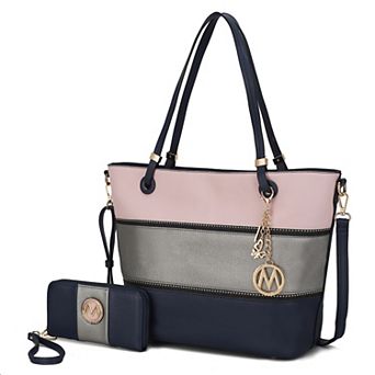 MKF Collection Vallie Faux Leather Tote Bag & Wallet 2 pc Set