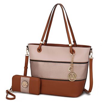 MKF Collection Vallie Faux Leather Tote Bag & Wallet 2 pc Set