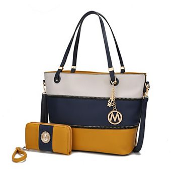 MKF Collection Vallie Faux Leather Tote Bag & Wallet 2 pc Set