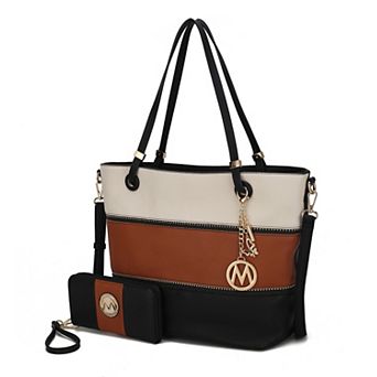 MKF Collection Vallie Faux Leather Tote Bag & Wallet 2 pc Set