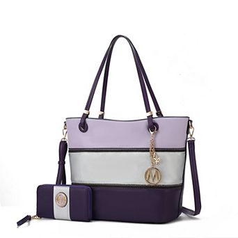 MKF Collection Vallie Faux Leather Tote Bag & Wallet 2 pc Set