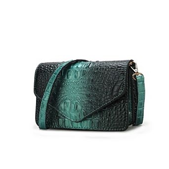 MKF Collection Vanta Croc-Embossed Crossbody Saddle Bag