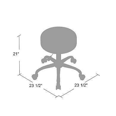 Fea Medical Swivel Stool, Round Padded Seat, Rolling Base