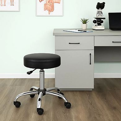 Fea Medical Swivel Stool, Round Padded Seat, Rolling Base