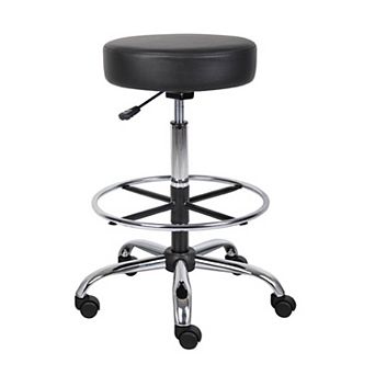 Fea Medical Drafting Stool, Round Vinyl, Footring