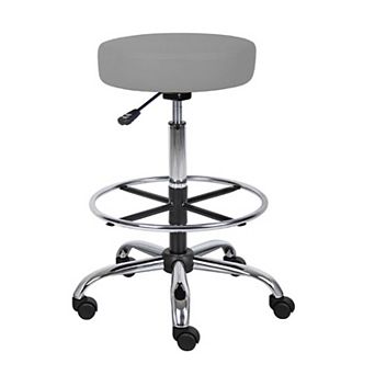 Fea Medical Drafting Stool, Round Vinyl, Footring