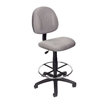 Jea Drafting Stool Chair, Tweed, Contoured Back and Footring