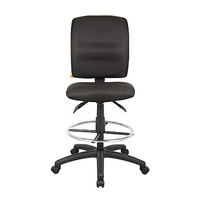 Jea Drafting Stool, Seat Tilt Lock, Chrome Footring, Black Crepe