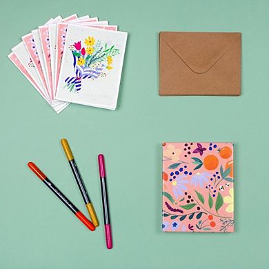 Seed Cards Floral Print 8 Pack