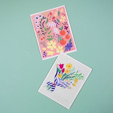 Seed Cards Floral Print 8 Pack